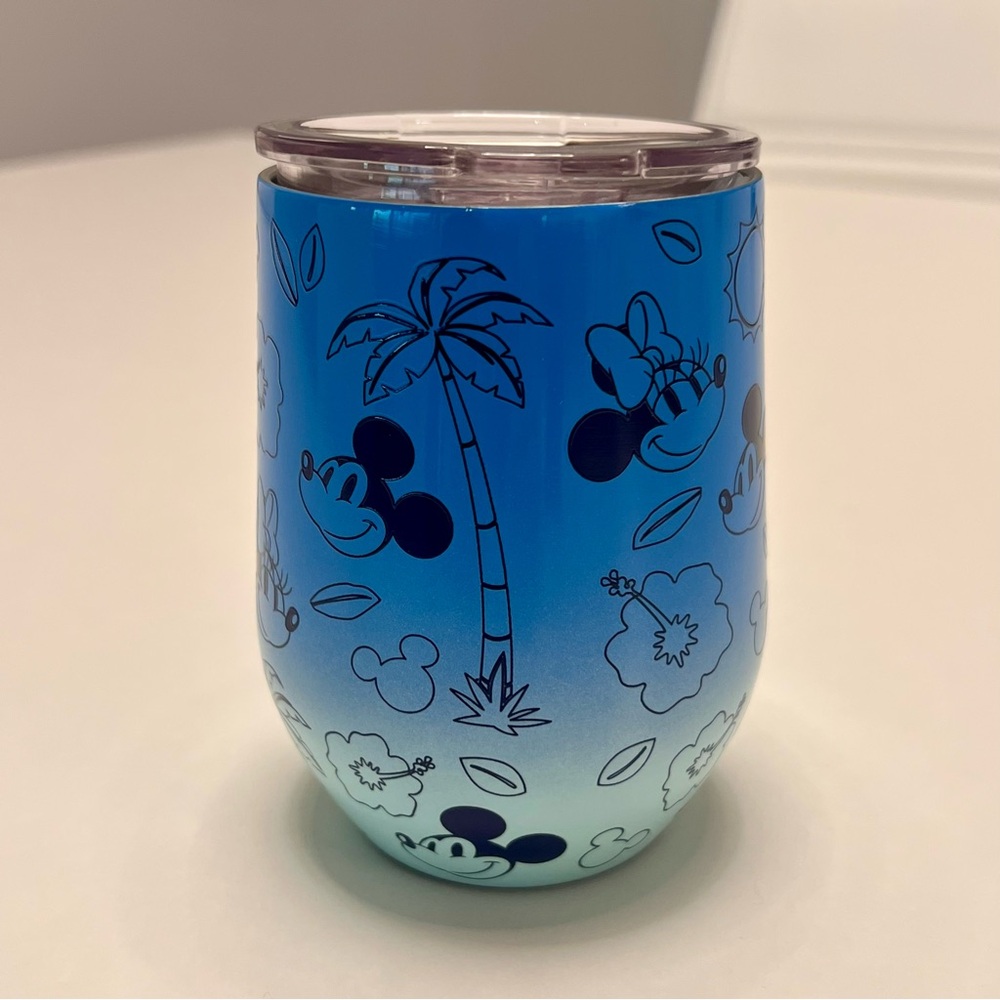 NEW DISNEY MICKEY & MINNIE STAINLESS STEEL HOT/COLD SUMMER FUN TUMBLER 12oz